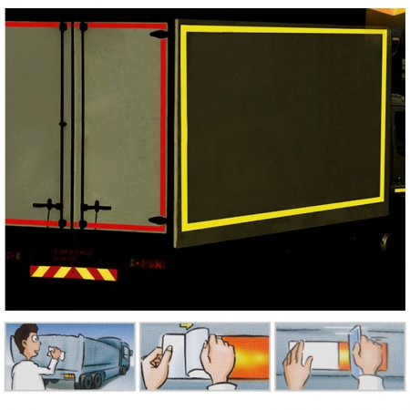 fita reflexiva da conspicuidade autoadesiva prismático do pvc para o caminhão 